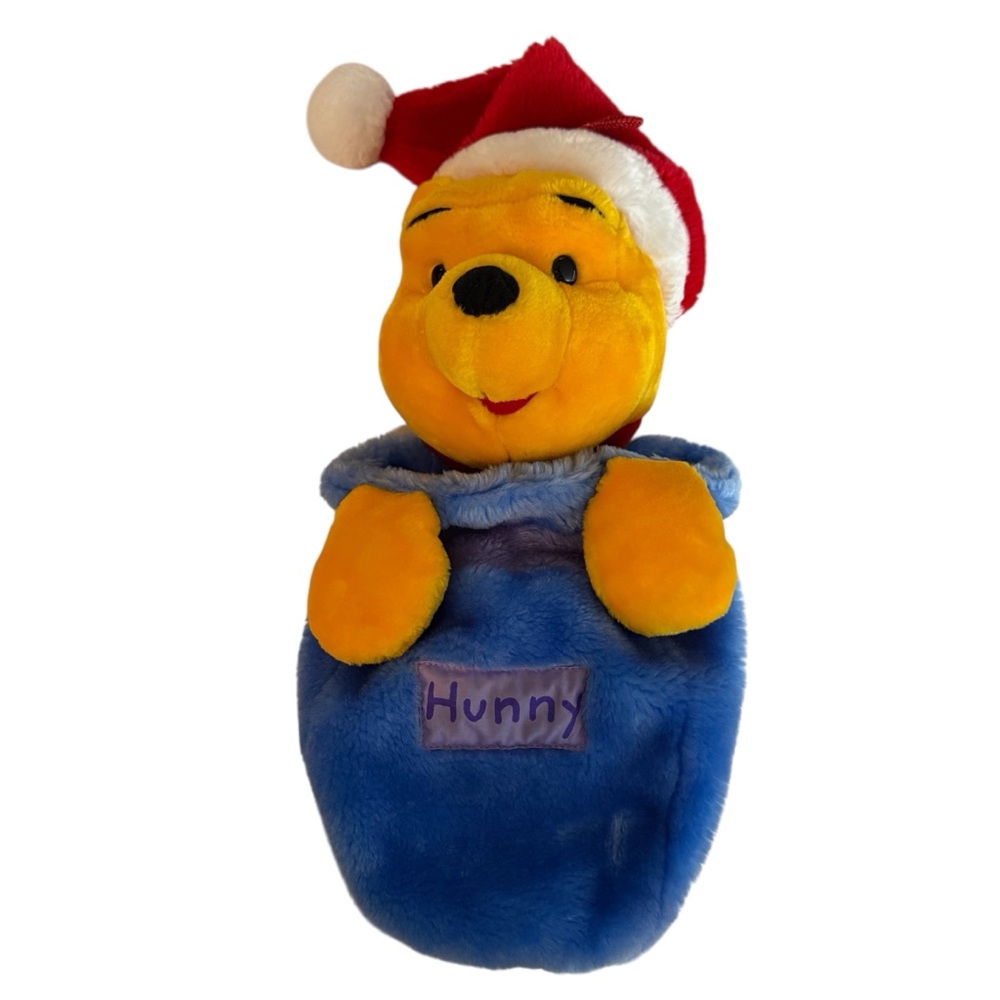 DISNEY WINNIE THE POOH Hunny Pot Plush Christmas Stocking Toy Honey Piglet